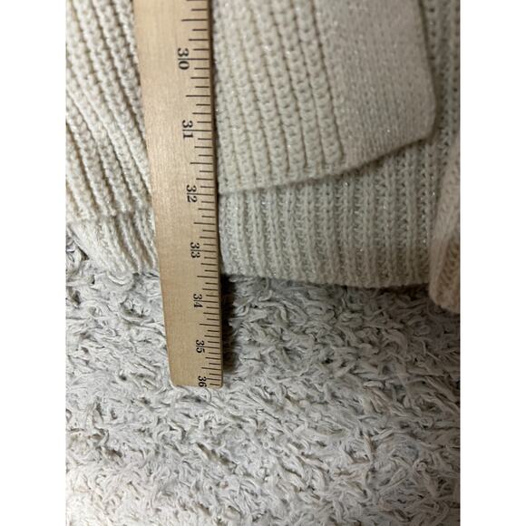 Arizona Jeans CO Cardigan Sweater Womens XS Cream Open Casual Embroidered - Picture 2 of 7